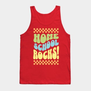 Home School Rocks-Back to School Groovy Pastel Design Tank Top